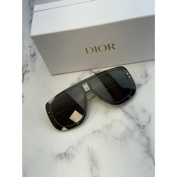 NEW Dior UltraDior MU Aviator Sunglasses in Dark Grey Gold - Picture 9 of 10